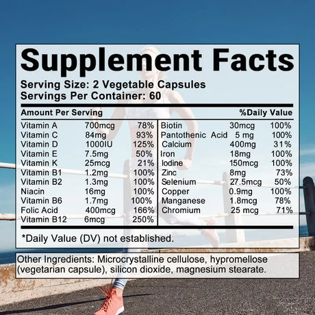 Women's Daily Multivitamin, with 21 Complete Daily Vitamins and Minerals for Women, Efficient Formula-Metabolism and Immune Support,120 Capsules