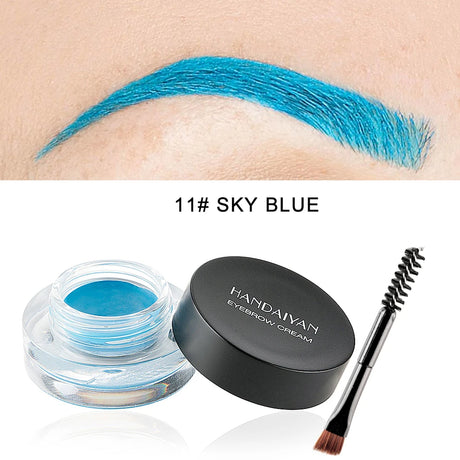 HANDAIYAN Colorful Eyebrow Cream Gel High Pigment Brows Tint Waterproof Long lasting Eye Brow Dye With Brushes Decorate Cosmetic