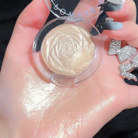 3D Rose Highlighter Makeup Palette Face Contour Bronzer Shimmer Luxury High Gloss Crystal Brighting Korean Illuminator Makeup