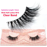 Half Lashes Short Mink Eyelashes Fluffy Soft False Eyelashes Wispy Cross Strip Eye Lashes Natural Mink Eyelash Extension Makeup