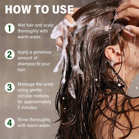 Organic Batana Oil Shampoo: Soothing Scalp, Intense Repair & Nourishing with Rosemary Extract for All Hair Types