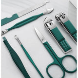 2023 New 7Pcs Portable Luxury Manicure Sets Pedicure Kits Colour Nail Clipper Set Personal Care Tools Eyebrow Scissors