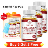 YIMIDUK Multi Collagen Peptides 1500mg Capsules, Supports Skin, Hair, Nails, Joint & Bone Health, Digestion & Daily Vitality