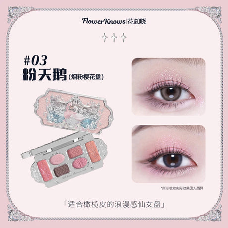 Flower knows Strawberry Cupid Collection Facial Complexion Palette Blush Eyeshadow Highlighter Flower Know Face Bronzer Palette
