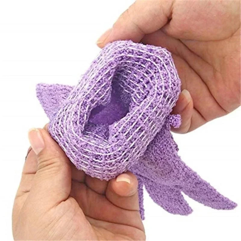 1/2Pcs Five Fingers Bath Gloves Peeling Exfoliating Household Shower Towel Scrub Body Wash Elastic Wipe Back Body Cleaning Tools