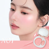 Foreverkey Double Color Blush Plate Water Light Blusher Highlight Cream Long Lasting Natural Brighten Peach Pink Rouge Makeup