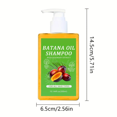 Organic Batana Oil Shampoo: Soothing Scalp, Intense Repair & Nourishing with Rosemary Extract for All Hair Types