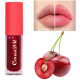 CmaaDu 1 Pcs Moisturizing Hydrating Lip Gloss Lipstick Cherry Flavor Fruit Anti-cracking Long-lasting Waterproof Lip Glaze Red