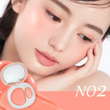 Foreverkey Double Color Blush Plate Water Light Blusher Highlight Cream Long Lasting Natural Brighten Peach Pink Rouge Makeup