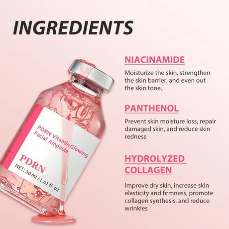 Deep Collagen Essence Peptide Activation Pink PDRN Stem Cell Ampoule Brightening Moisturizing Skincare