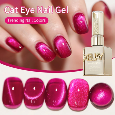 XEIJAYI 15ML Cat Eye Nail Polish Gel Phototherapeutic Gel Soak Off Nail Magnetic Gel Polish Nail Art DlY For Salon At Home
