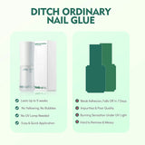 Nailpop SafeDry Eco Quick Dry Nail Glue 6/7ML Strong Hold Low Odor Clear False Nail Tips Adhesive Professional DIY Home 1/2pc