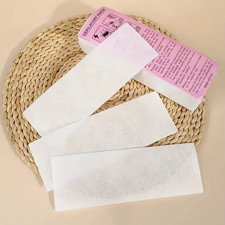 20/100pcs Deluxe Hair Removal Wax Strips Kit - Easy to Use, Disposable, Gentle on Skin, Painless Depilatory Wax Papers for Face