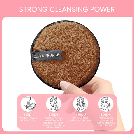 5PCS NEW Face Wash/ Makeup Remover Puff Suitable for Home Or Travel