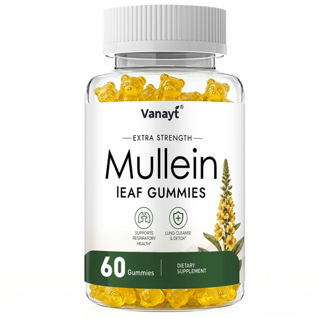 Vanayt 2000 mg Mullein Leaf Gummies - Supports Clear Lungs & Respiratory Health, Natural Detoxification, Enhanced Immune Function
