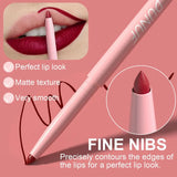 6Pcs Velvet Matte Lip Liner Pencil Set High Pigment Smooth Silky Texture Easy to Color & Define Lip Contours Daily Lip Makeup