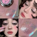 3D Butterfly Embossing Chameleon Eyeshadow Monochrome Metallic Changing Shiny Glitter Blue Purple Highlight Eye Makeup Festivals