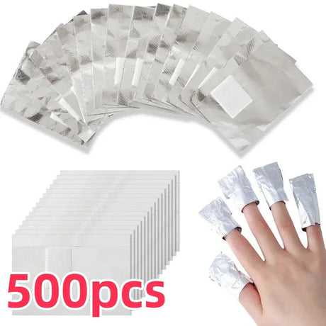 50/100/200/500Pcs Bag Aluminium Foil Nail Art Soak Off Polish Nail Removal Wraps Towel Gel Remover Manicure Tools