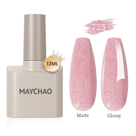 MAYCHAO Gel Nail Polish 12ML Full Coverage Base Top Coat Soak Off Gel Polish UV LED Gel Semi Permanent Varnishes Design Nail Art