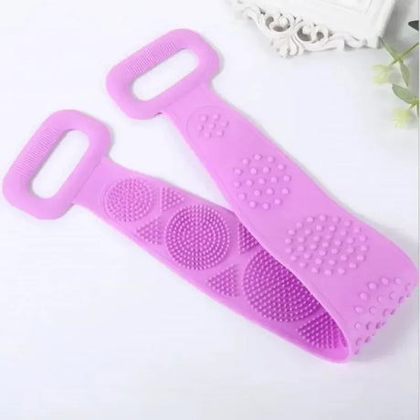 1PCS Silicone Bath Scrubber Soft Exfoliating Back Massage Shower Brush Body Wash Removal Tool for Bathroom