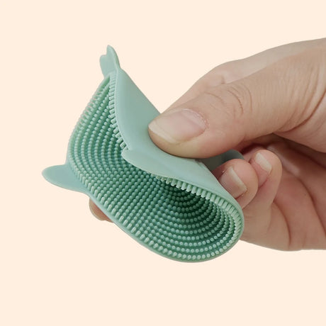New Baby Hair Comb and Brush Cute Cartoon Whale Infant Soft Silicone Head Massage Comb Hair Cleaning Brush Newborn Bathing Tools