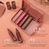 6-color mini lip liner and lipstick pencil, long-lasting waterproof 2-in-1 lip liner and lipstick, sexy matte finish.