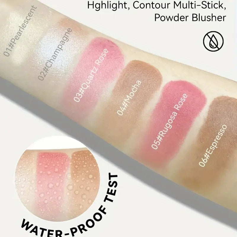 Natural Face Highlighter Concealer,Waterproof Face Contour Pen, Easily Sculpt Your Fface to Create a Perfect Light Makeup Effect