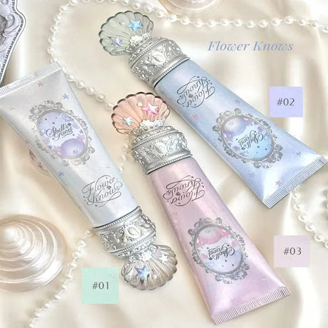 Flower Knows Shell Pearl Collection Primer Concealer BB Cream Moisturizing Color Correcting Dry Skin Base Face Brighten Makeup
