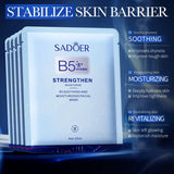 10pcs Vitamin B5 Sheet Mask 25ml - Hydrating & Soothing, Deep Moisture Care for Radiant Skin, Quick Absorption