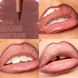 Plush Lip Brush Head Cherry Red Lip Liner Lip Contour Tint Lipstick Pencil Waterproof Velvet Brown Matte Lipliner Pencil Makeup