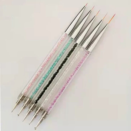 5Pcs Nails Art Dotting Pen Nails Brushes For Nails Art Accessories Tools Kits Nail Supplies For Professionals Manicure Set