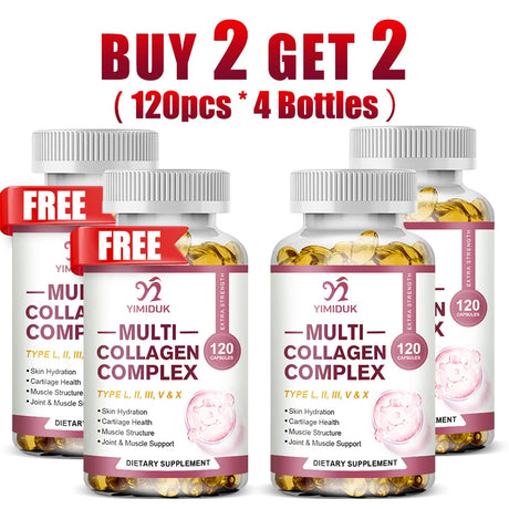 Buy 1 Get 1 Free! Advanced Multi Collagen Complex Supplement, Support Joint Pain Relief, Cartilage Repair & Skin Whitening