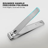 Nail Clippers Professional Metal Nail Cutter Nail Trimmer Fingernail Cutters with Nail File Sharp Manicure Tools For Adult Women