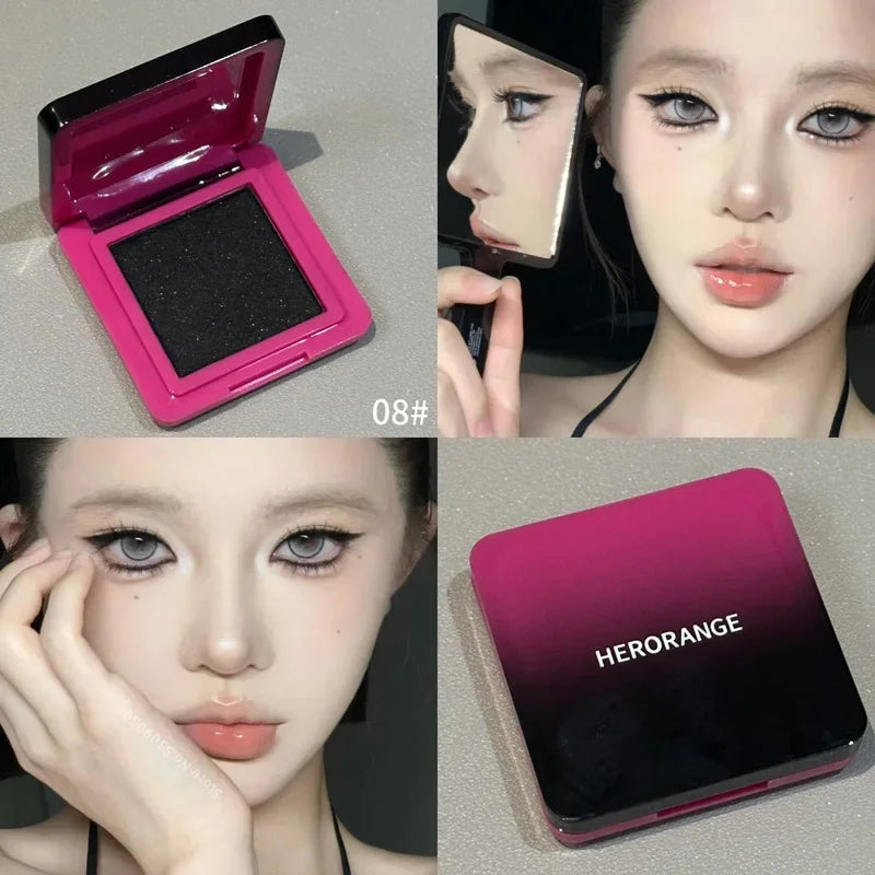 Wild Rose Black Eyeshdaow Palette Matte Glitter Single Color Eyeshadow Gothic Red Pigments Waterproof Fashion Smoky Eyes Makeup