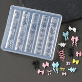 Elegant Bow Silicone Nail Art Molds Cute Bowknot Ribbon 3D Carving Template Gel Printing Stencils Kawaii Japanese Nail Accessory