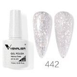 VIP5 Venalisa Nail Gel Polish Jelly Color HEMA/TPO FREE Nude Pink Semi Permanent Soak Off UVLED Gel Polish Sparkle Gel Varnish
