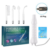 4-in-1 Portable Handheld Electric Neon Wand for Face Skin Beauty High Frequency Facial Therapy Tool for Acne Treatment