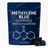 Methylene Blue Gummies 5mg, 99.9% Pure USP‑Grade, for Cognitive Support, Mental Clarity, Lifted Mood, Sharper Focus, 30/60 CT