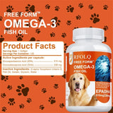 120 Softgels Deep-sea Fish Oil for Dogs Rich OMEGA 3 & 6 Salmon Oil Beauty Hair Protects Joint Health