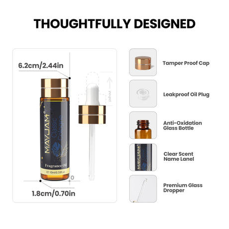 MAYJAM Fragrance Oil Classic Cologne Bay Rum for men,Oriental Charm Scent for Woman 10ml New Arrival Aroma Oils