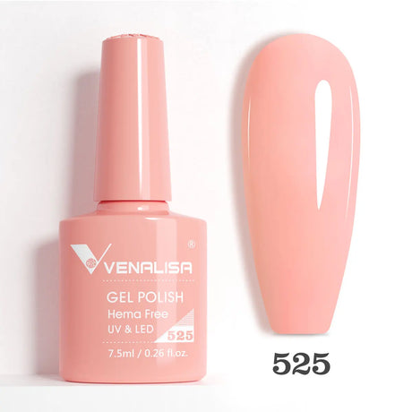 VIP5 Venalisa Nail Gel Polish Jelly Color HEMA/TPO FREE Nude Pink Semi Permanent Soak Off UVLED Gel Polish Sparkle Gel Varnish
