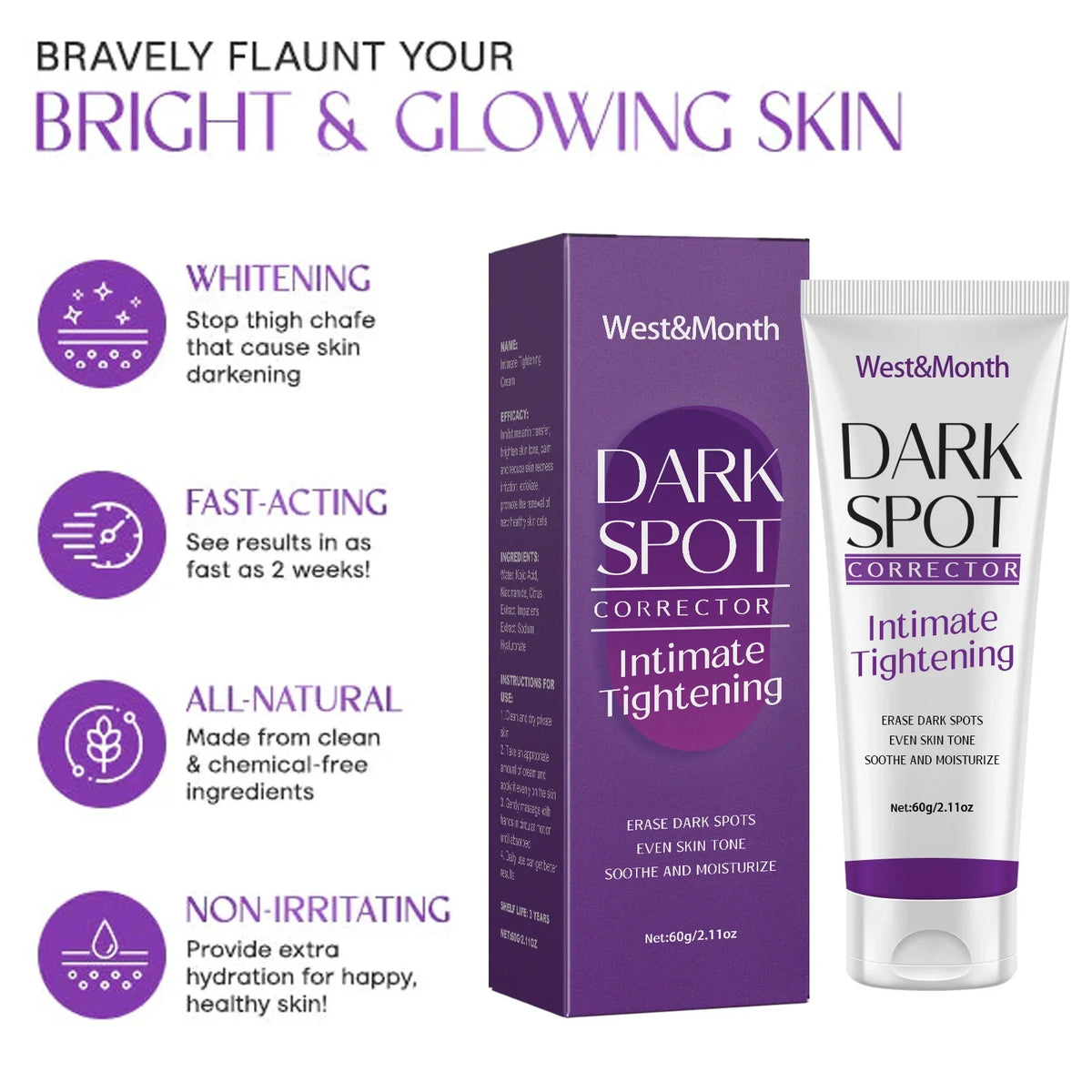 Remove Melanin Nicotinamide Brightening Cream For Dark Skin Effective Lighten Thigh Inner Bleach Private Parts Brighten Cream