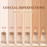 Full Coverage Foundation, Matte Finish Oil-control Liquid Foundation, Covering Blemishes And Dark Spot, Concealer Cream