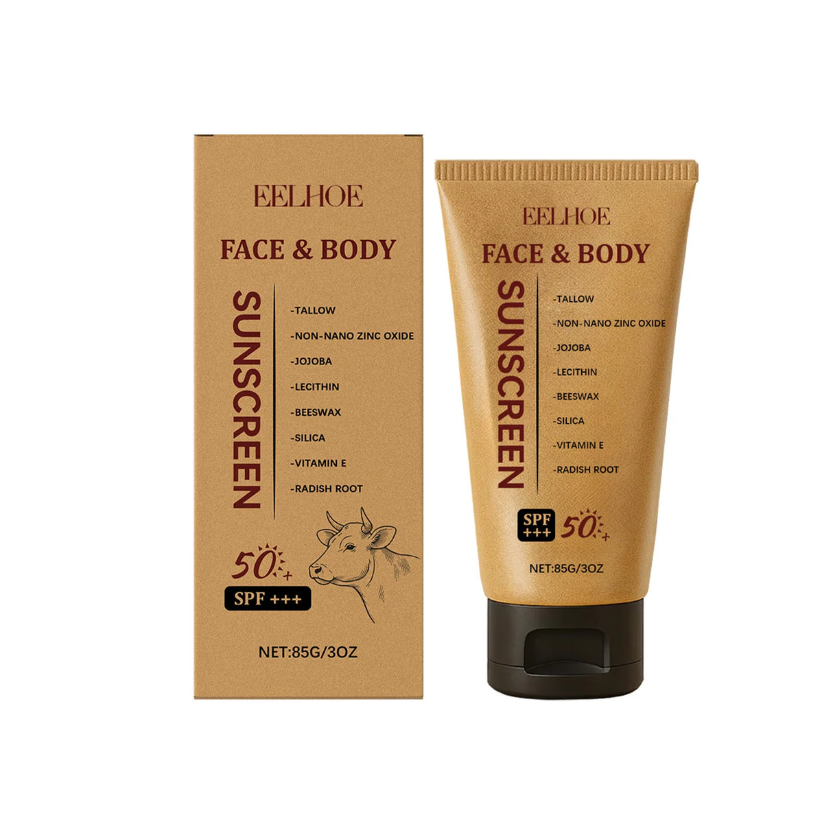 Eelhoe Tallow Body Repairing Sunscreen Oil Control Lasting Waterproof Full Coverage Keep Refresh For Oily Skin Sunscreen Lotions