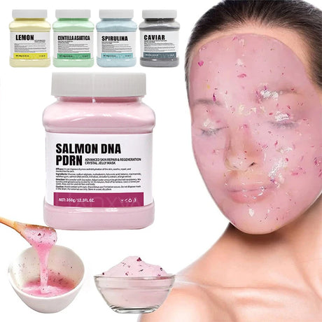 Salmon DNA PDRN Crystal Soft Mask Powder Hyaluronic Acid Jelly Mask Deep Hydration Improves Skin Elasticity Unisex Skin Care