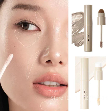 Judydoll Liquid Contouring Highlighter Facial Contour High Gloss Grey Brown Matte Nose Shadow Cream Brighten Face Bronzer Makeup