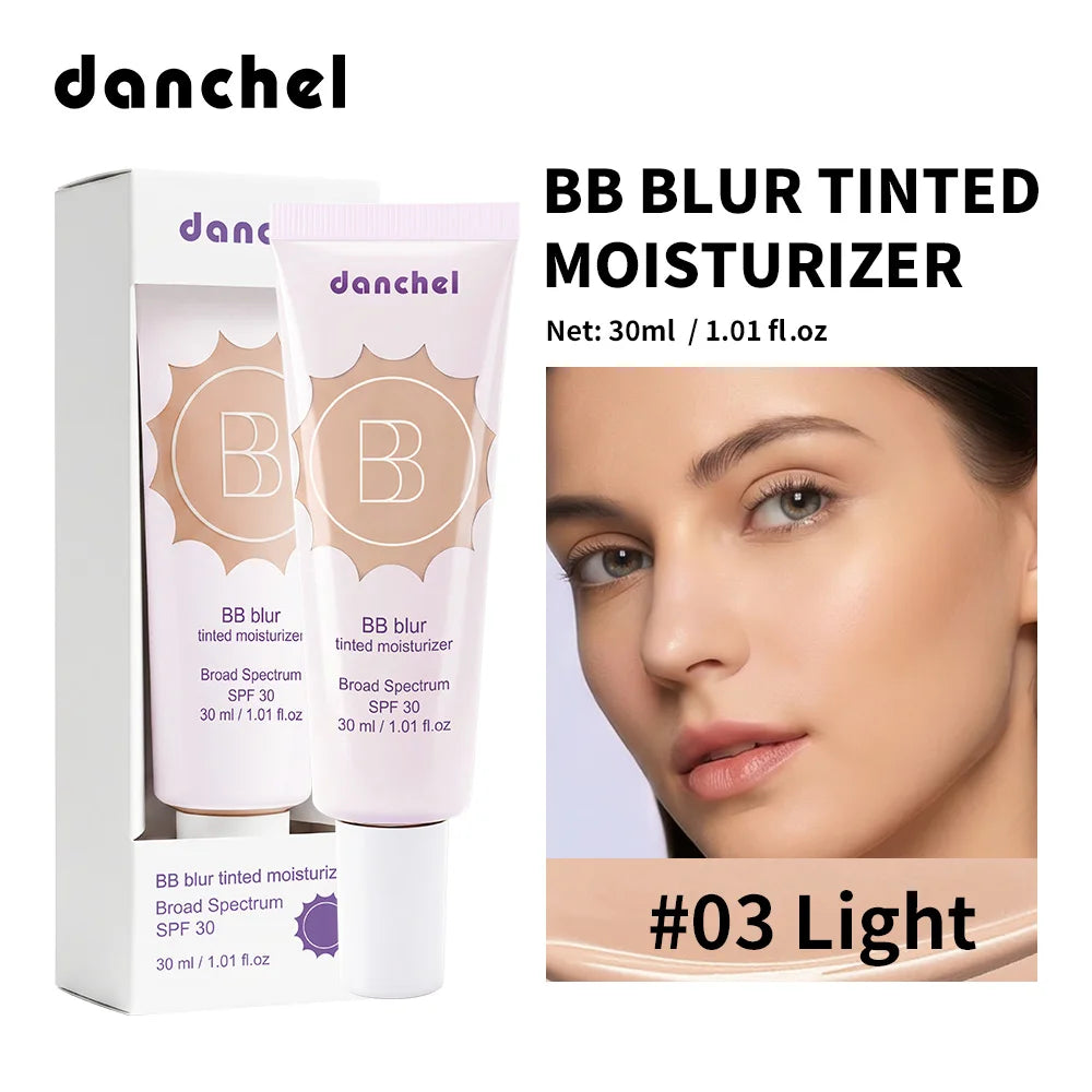  BB Blur Tinted Moisturizer 12h Natural Matte Finish  Medium Coverage SPF30 Sun Protection Evens Skin Texture Blurring Cream