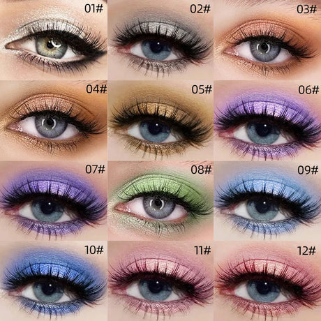 13-Shade Waterproof Liquid Eyeshadow Palette - High Shine  Long-Lasting & Smudge-Proof Makeup Set for Glamourous Looks glitter