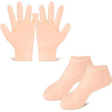 Silicone Socks and Gloves - Moisturizing Gel Spa Exfoliation Prevent Dry Cracked Dead Skin Remover Protector Foot/Hand Care Tool