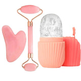1/2/3pcs Ice Face Roller Facial Skincare Ice Roller Set,Facial Roller GuaSha FaceTool Set,Face Massage Roller Lifting Contouring